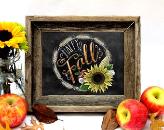 Fall Decor Fall Quote Fall Art Chalkboard Art by TheWhiteLime