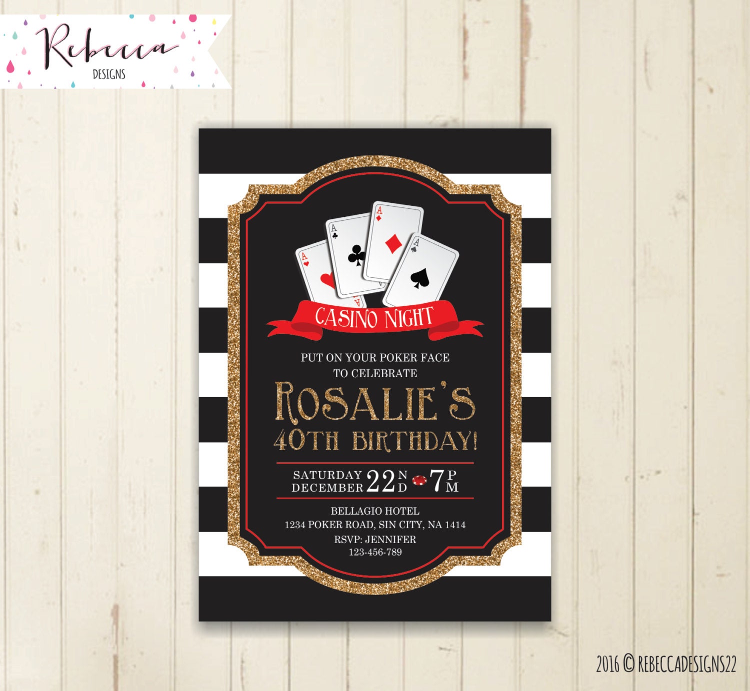 Casino Night Invitations 4