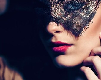 Sexy Lingerie Mask, Lace Masquerade Mask, Sexy Lingerie, Black Lace Mask, Lace Face Mask