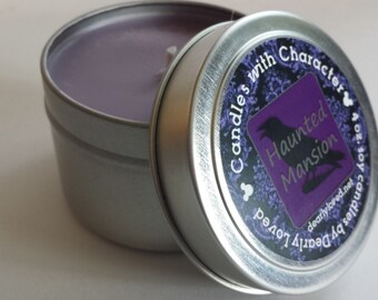 HAUNTED MANSION - Candles with Character | Soy Wax Candle | Hand Poured | Disney Scented | Wedding Favors | Gift | Travel Tin
