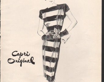 Vogue or Harper's Bazaar magazine ad, Capri Original, Furchgotts, matted or unmatted - PD000847