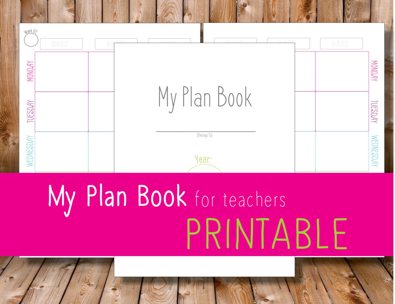 Plan Book Printable For TEACHERS