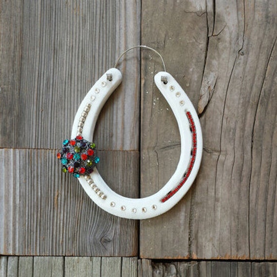 DECORATED Horseshoe Country Decor Horseshoe Gift Home