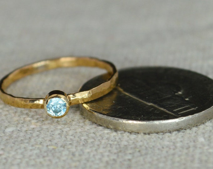 Classic Rose Gold Filled Aquamarine Ring, Solitaire, Solitaire Ring, Rose Gold Filled, March Birthstone, Mothers Ring, Gold, Aquamarine Ring