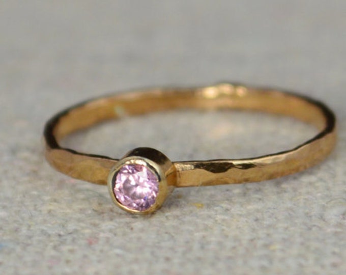 Grab 3 Classic 14k Rose Gold Filled Birthstone Ring, Gold solitaire, solitaire ring, 14k Rose gold filled, Birthstone, Mothers Ring, band