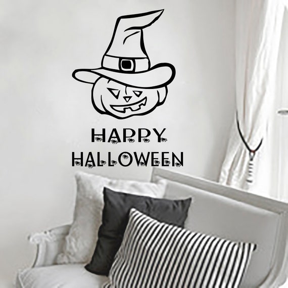 Halloween Wall Decals Decal Vinyl Sticker Pumpkin by CozyDecal