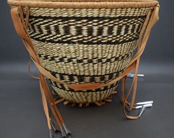 Native American Basket, Apache Burden Basket, Ca 1970's, #902