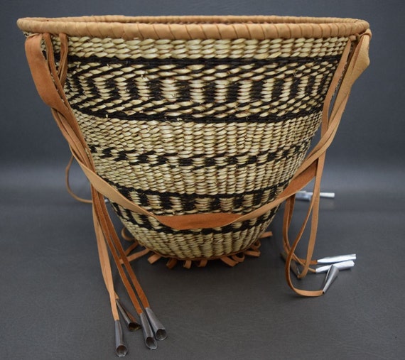 Native American Basket Apache Burden Basket Ca 1970's
