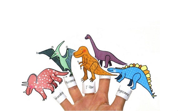 Dinosaurs Finger Puppets PDF Download Printable Finger