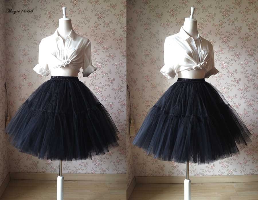 black tulle wedding skirt