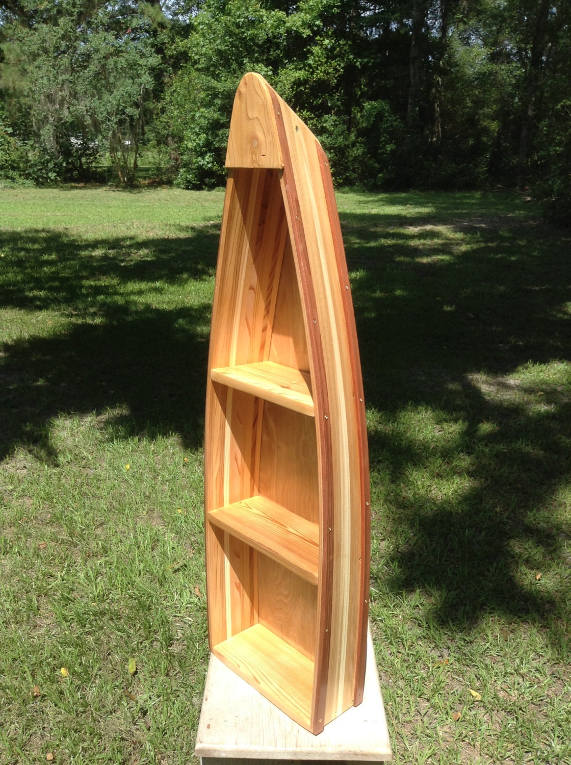 3 foot cedar wood strip boat shelves canoe shelf row boat