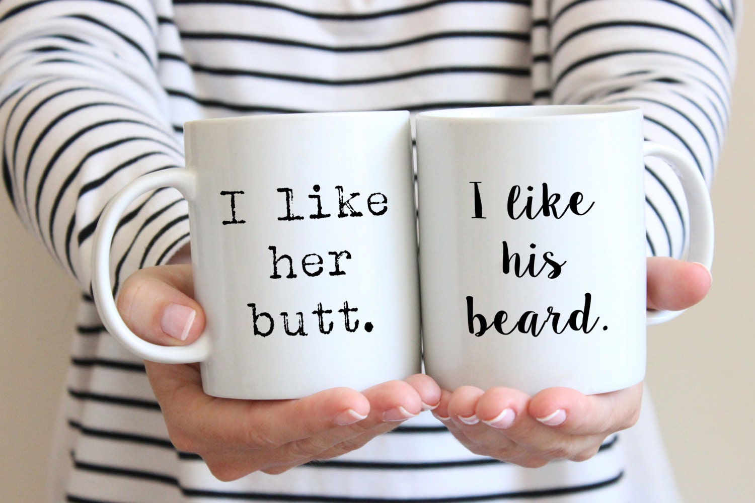 Mugs for couples quote coffee mug wedding mugs like her butt like his beard Sassy Gals Wisdom unique mug hipster wedding gifts for couples