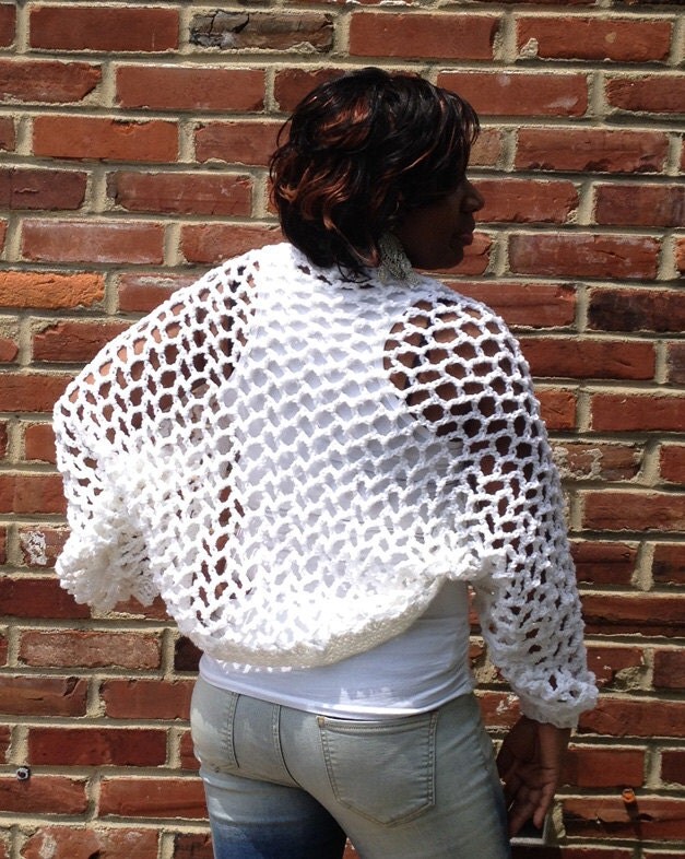 Free Shipping Hand Crochet Sweater Shrugs by LindaHuffCreations