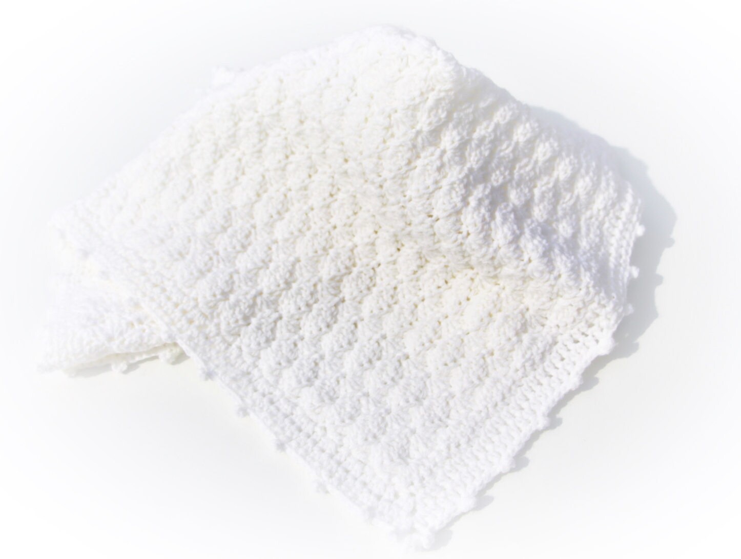 White Baby Blanket Crochet Baby Blanket White Bedding