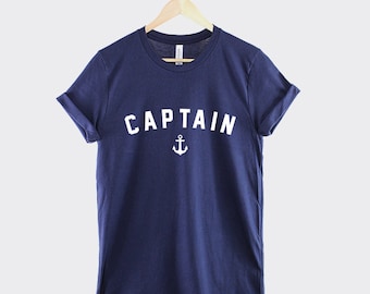 Nautical Anchor Shirt - Captain Achor Sailing Boat T-Shirt