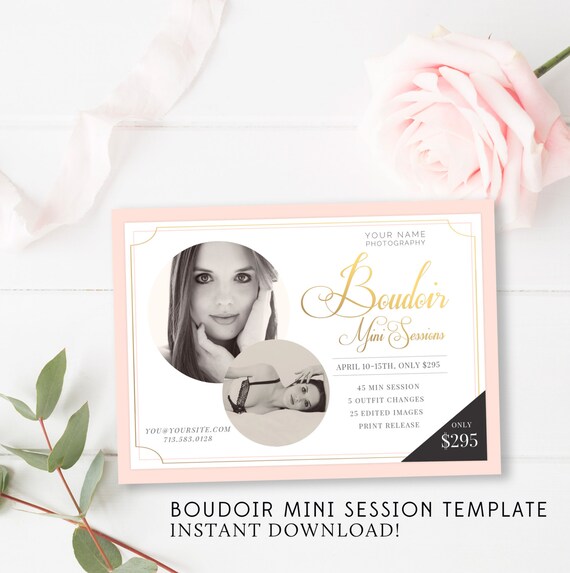 Items Similar To 5x7 Boudoir Marketing Board Boudoir Mini Session Marketing Template Boudoir Photography Marketing Templates