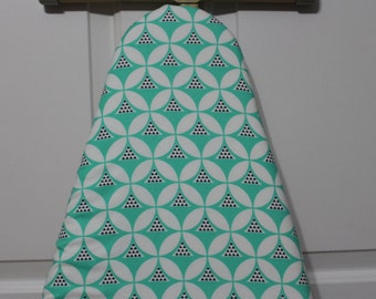 Seafoam Green/White Padded Ironing Board Cover