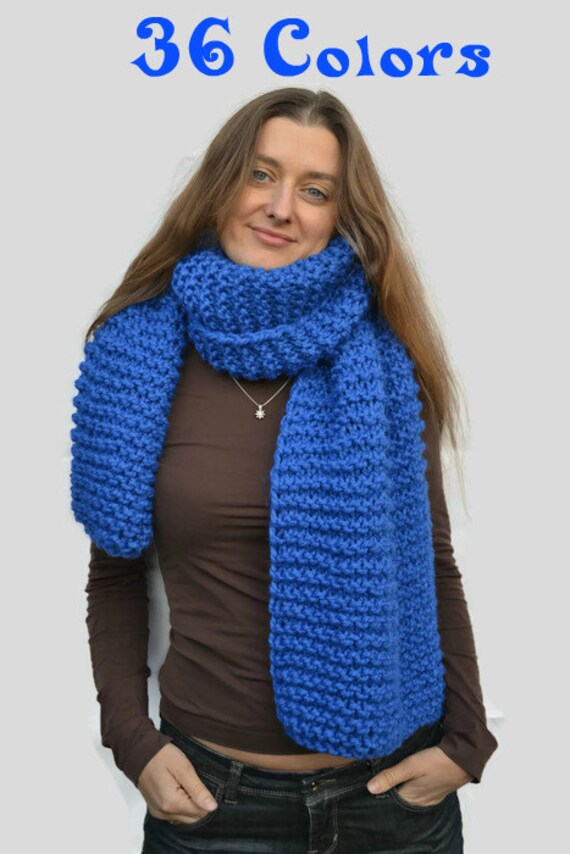 Scarf knit Big mens scarf Thick scarf Chunky scarf by skeinofwool