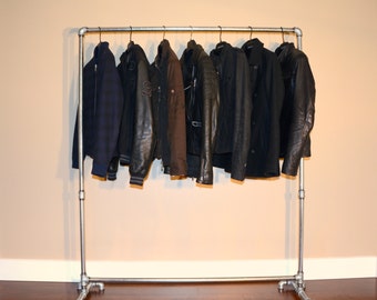 34 inch industrial Clothing Rack and Double Shelf Closet