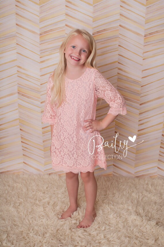 Lace flower girl dresses etsy