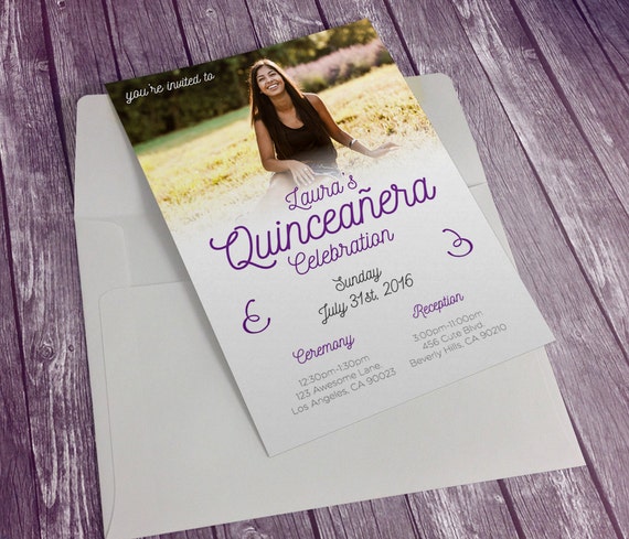 English Quinceneara Invitations 5