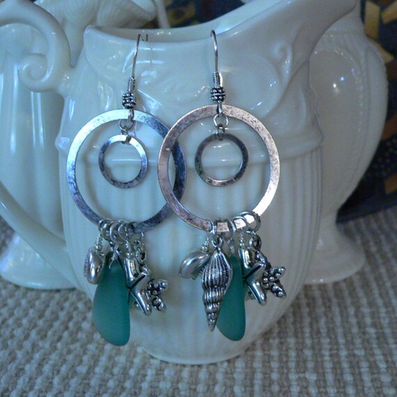 ... earring, starfish earring, boho earring, cottage chic, gift for her