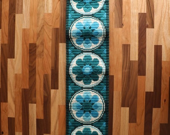 Vintage Norwegian Bell Pull - Klokkestreng in Teal Blue