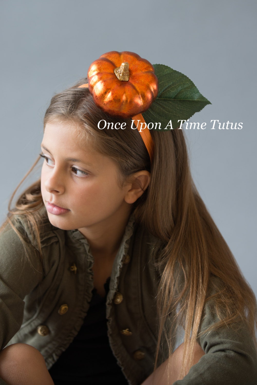 Pumpkin Fascinator Headband Photo Prop by OnceUponATimeTuTus