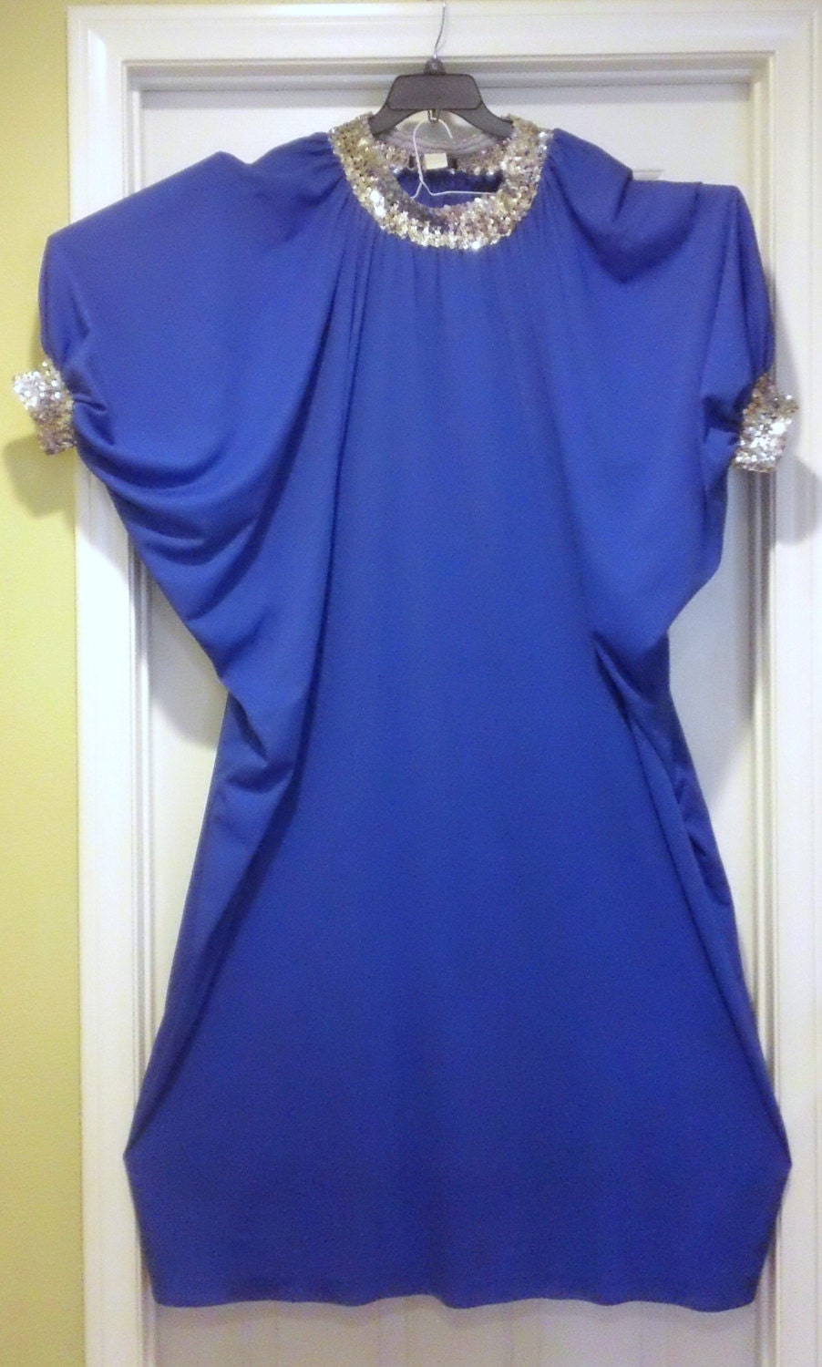 Vintage Choir Gown Robe Costume Gospel Royal Blue Silver