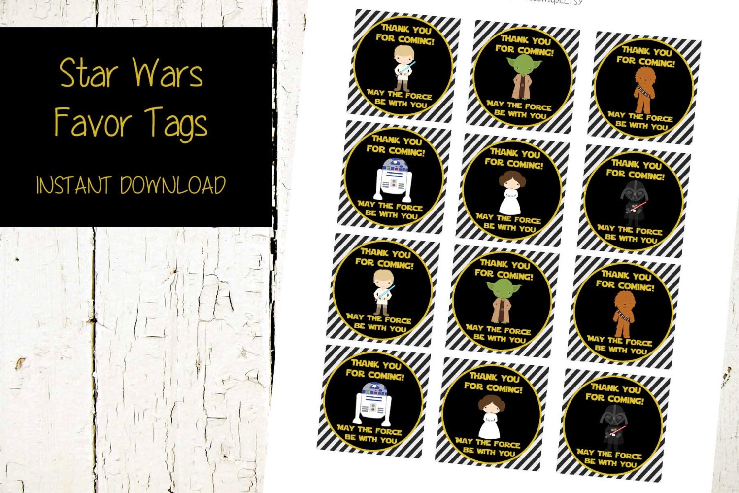 Star Wars Favor Tags-Star Wars Party
