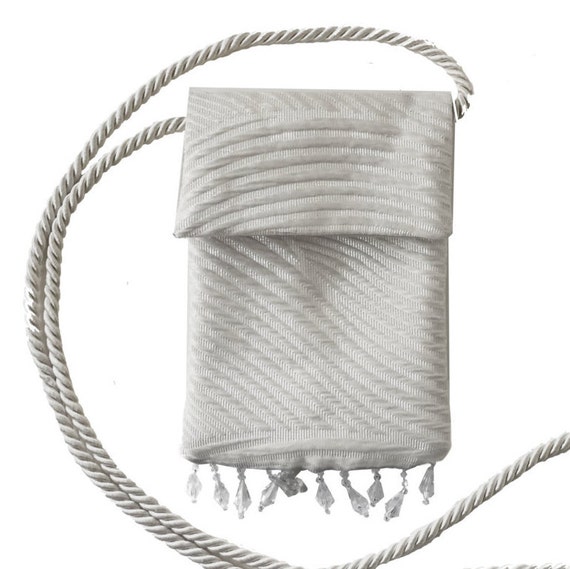 silver phone bag