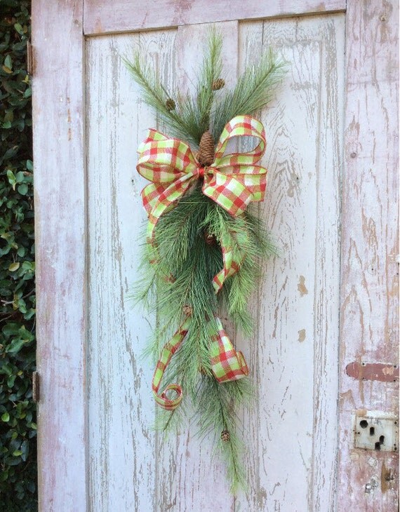 Natural Pine Swag Christmas Swag Christmas Wreath by Keleas
