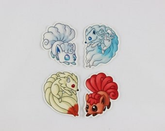 Pokemon Alola Vulpix Ninetails 2" Vinyl Stickers