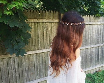 Dainty White Pip Circlet, Bridesmaid Flower Crown