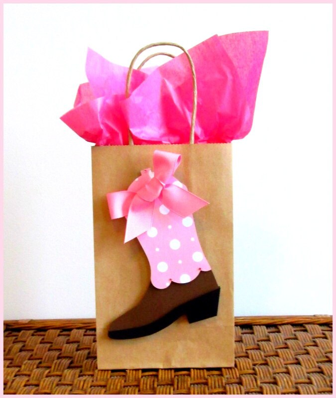 Cowgirl Party Gift Bags Set of 6