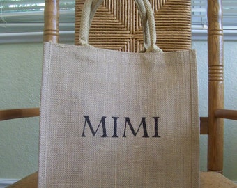 Mimi tote bag, Tote bag, Gigi gift, Personalized tote, Grandparent gift, Mother's day gift, FREE SHIPPING!
