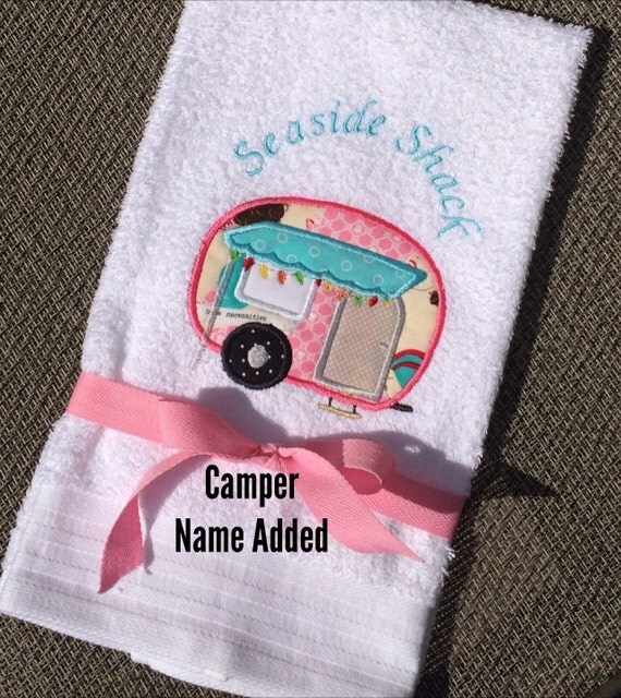 Your RV & Camper Name Towel Bathroom and by MakingSomethingHappy