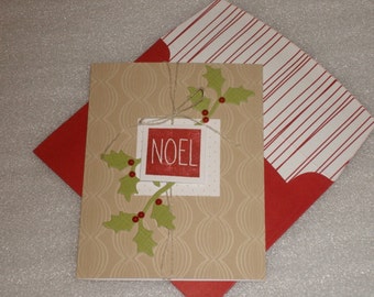 Christmas Card Set Holly and Berry Stamping Up Holiday Blank Greeting