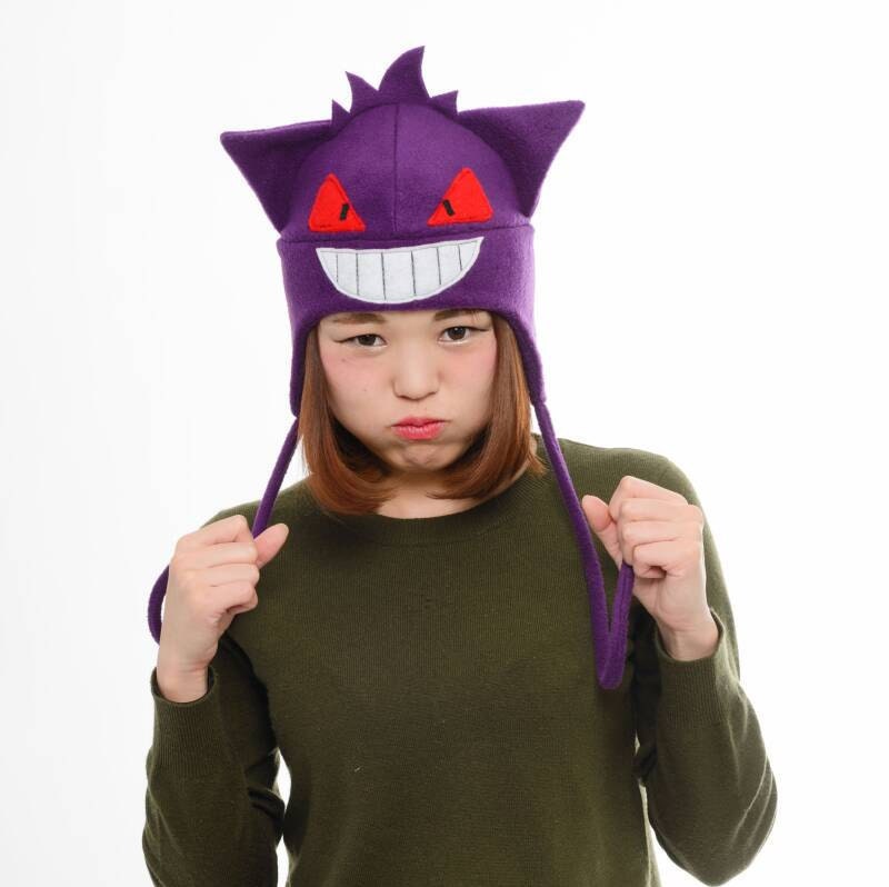 Gengar Fleece Hat Gengar Earflap Hat Gengar Anime Hat