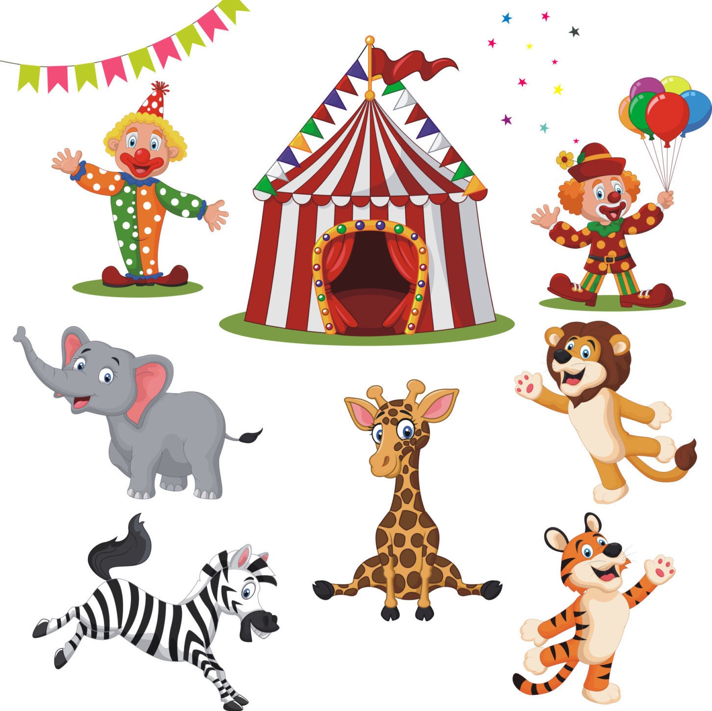 Zirkus Clipart Zirkus-Vektor Zirkus ClipArt Clowns