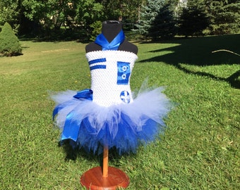 LDTutus Star Wars R2D2, BB8 or R2Q5 Inspired Lined Tutu Costume Dress- FREE Personalization