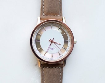Brown Minimalist Watch, Minimalist Watch, Unisex Watch, Women Watches, Womens Watches, Women's Watch, Womens Watch, Fashion Watch