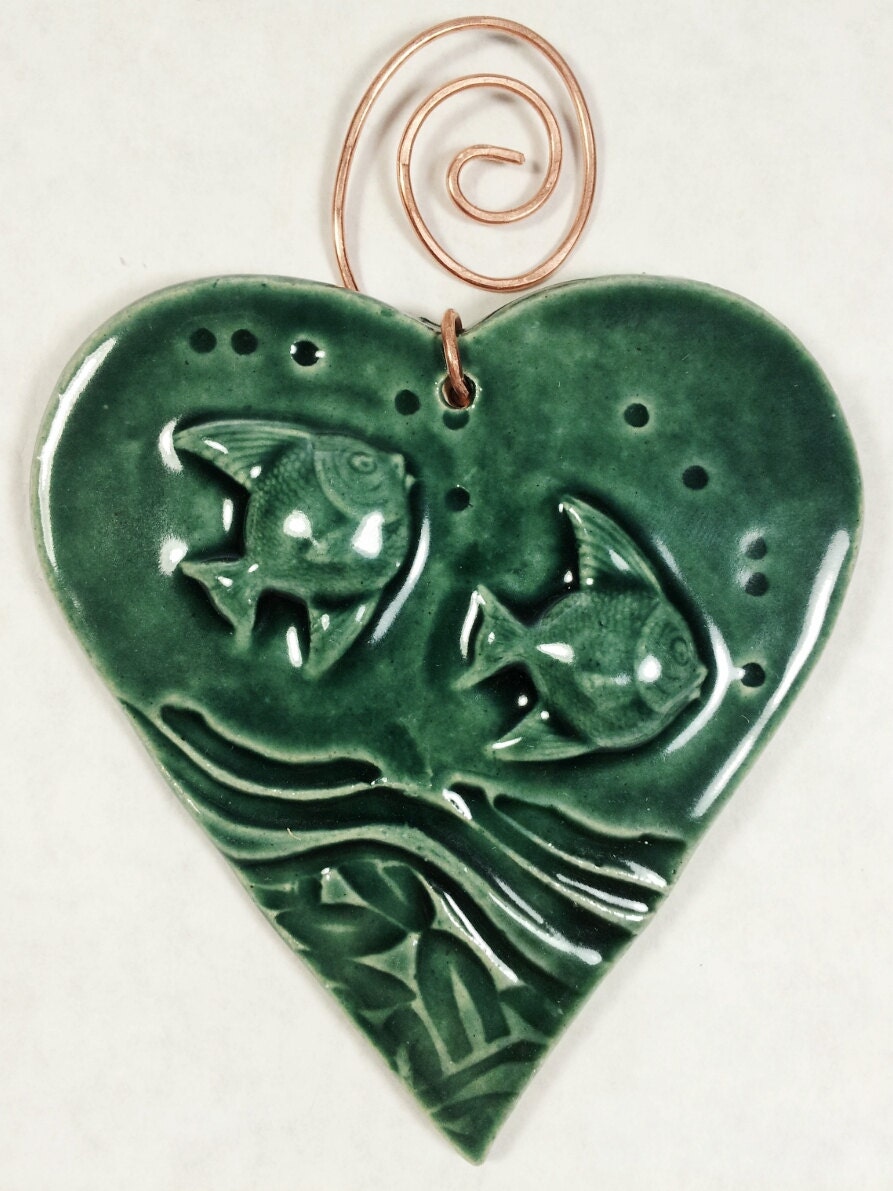 Wall heart ceramic heart ornament ceramic hearts wall