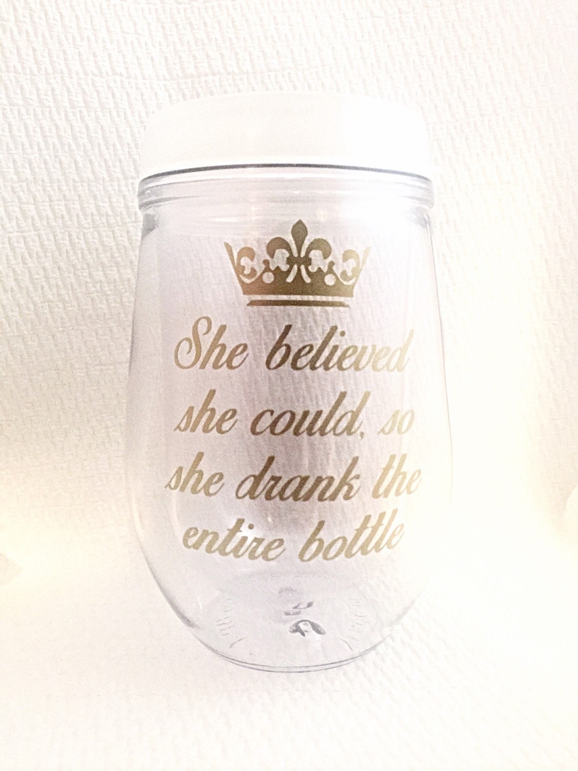 Funny Wine Glass She Believed She Could So She Did Wine Quotes