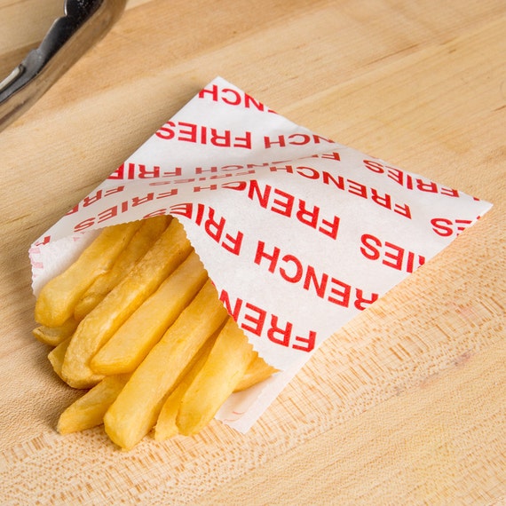 50 French Fry Printed Bags/French Fry Bags/Fry Bags/French Fry