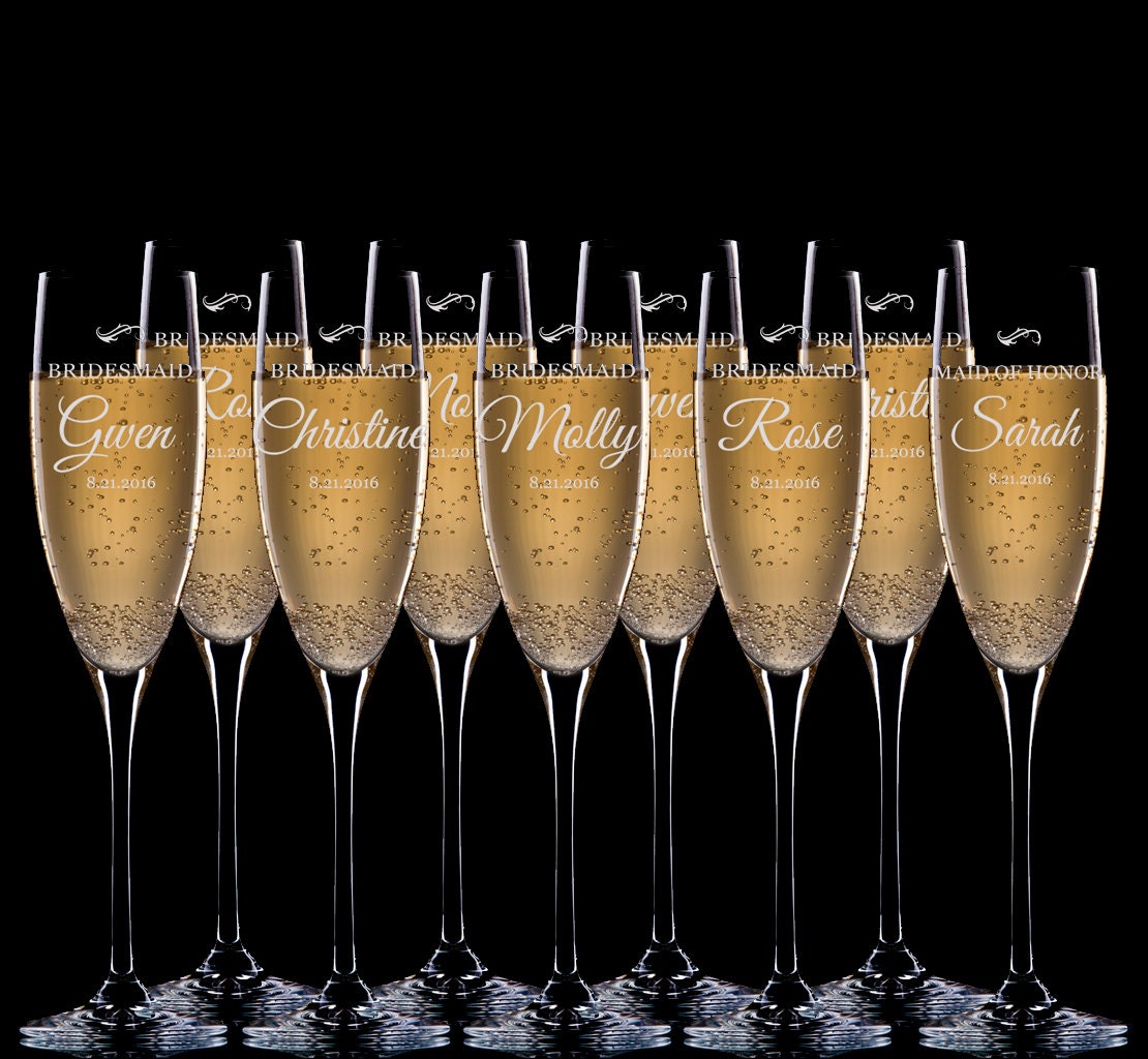 8 Personalized Champagne Glasses Presents for by ShopFroolu