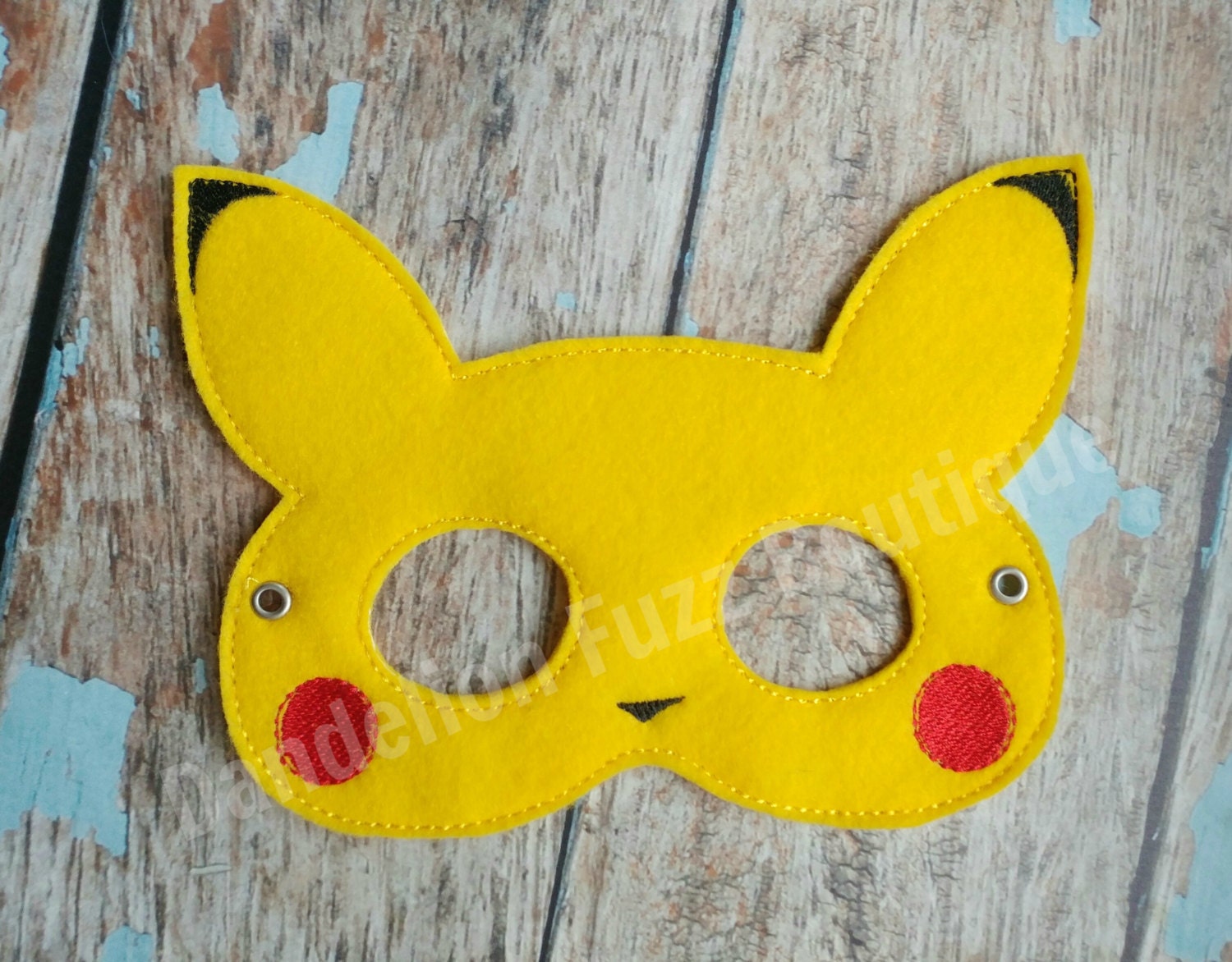 Pika Poke Inspired Felt Mask, Pokemon Inspired Dress Up and Party Favor Masks, Pretend Play, Pokemon Present, Gift, Photo Booth Props