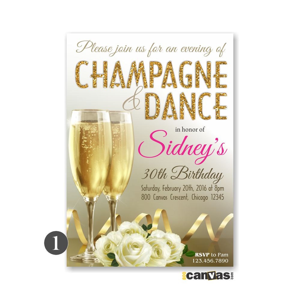 Champagne Party Invitations 3