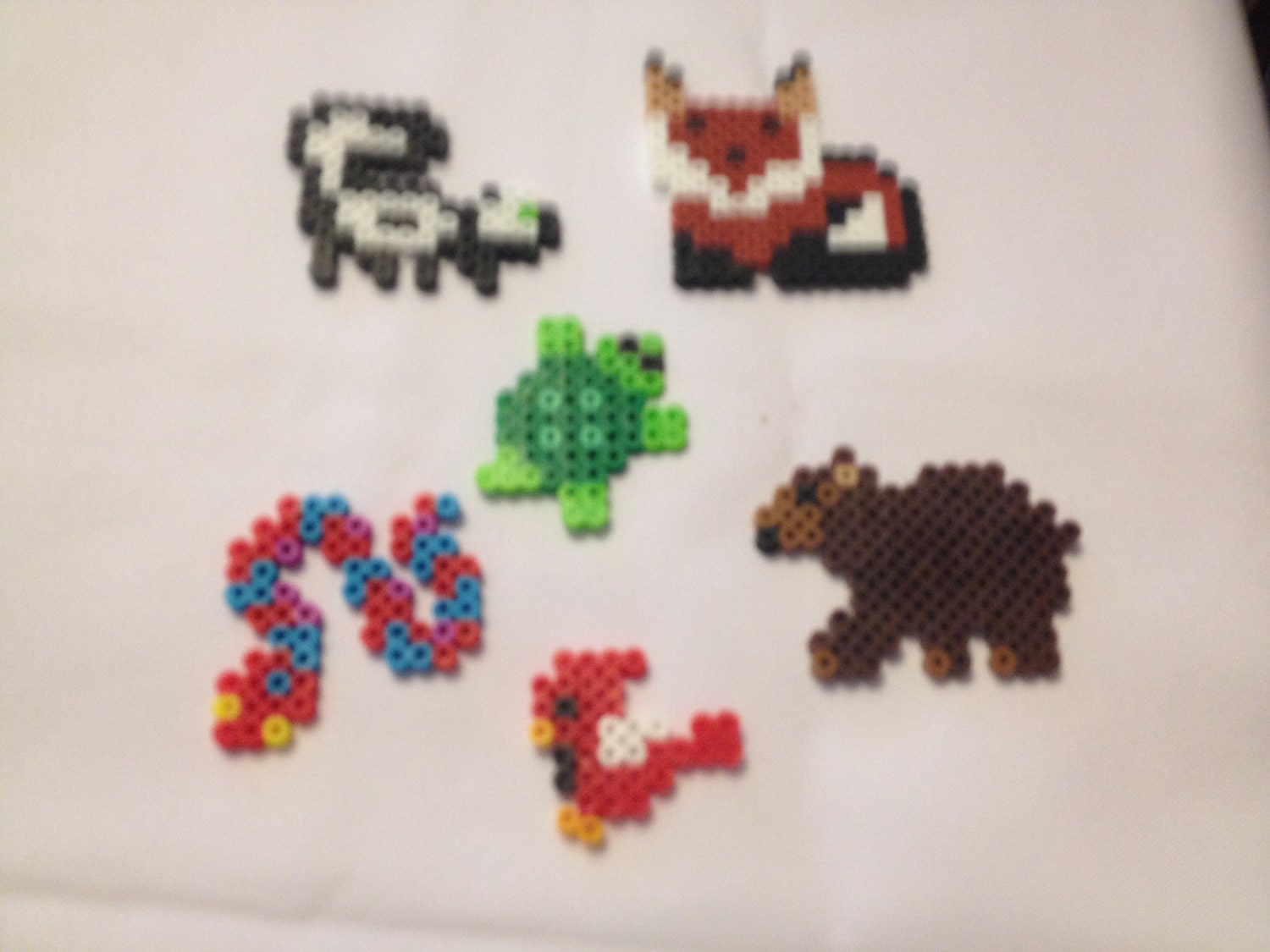 Perler Bead Woodland Creatures Set of 6