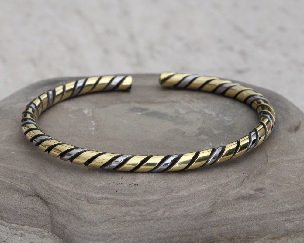 Men's Cuff Bracelet Men's Brass Bangle Bracelet
